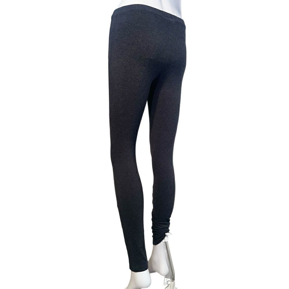 HUE Cotton-Stretch Leggings- Grey